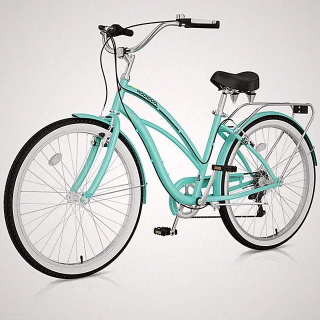 Beach Cruiser Bike for Women Men, 24 26 inch Womens Bike with Rack 7-Speed
