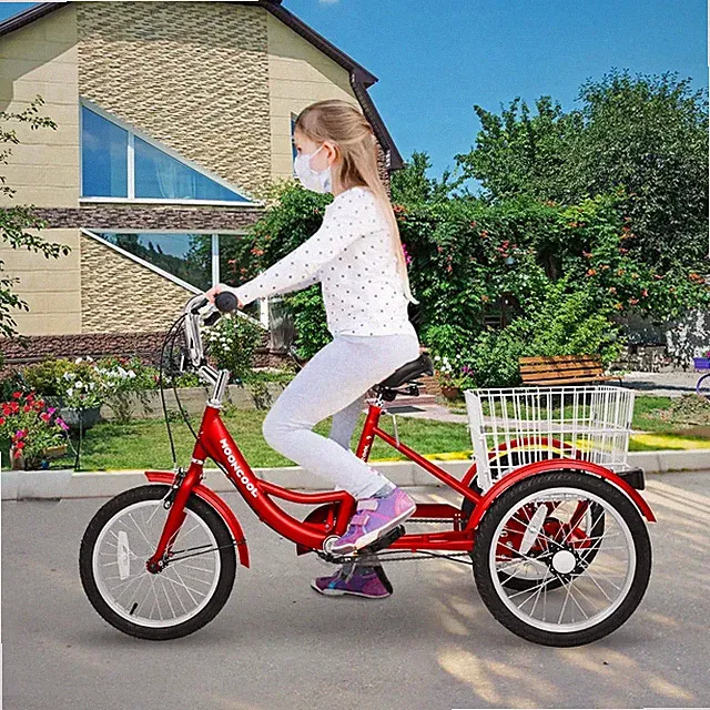 MOONCOOL 16 inch Trikes for Beginner Riders, Tricycle Single Speed 3 Wheel Bikes