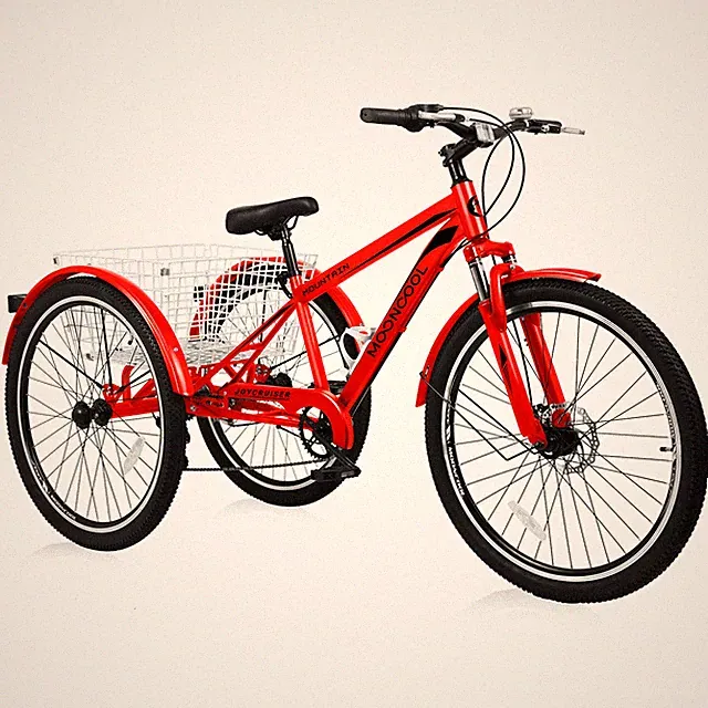 MOONCOOL 26 Inch 7 Speed ​​Wheel Bike Men's Mountain Tricycle Outdoor Cycling