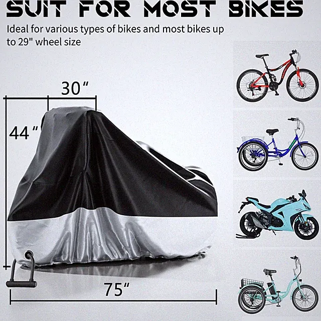 MOONCOOL Adult Tricycle Cover Trike Bike Cover Outdoor Storage Waterproof Dust