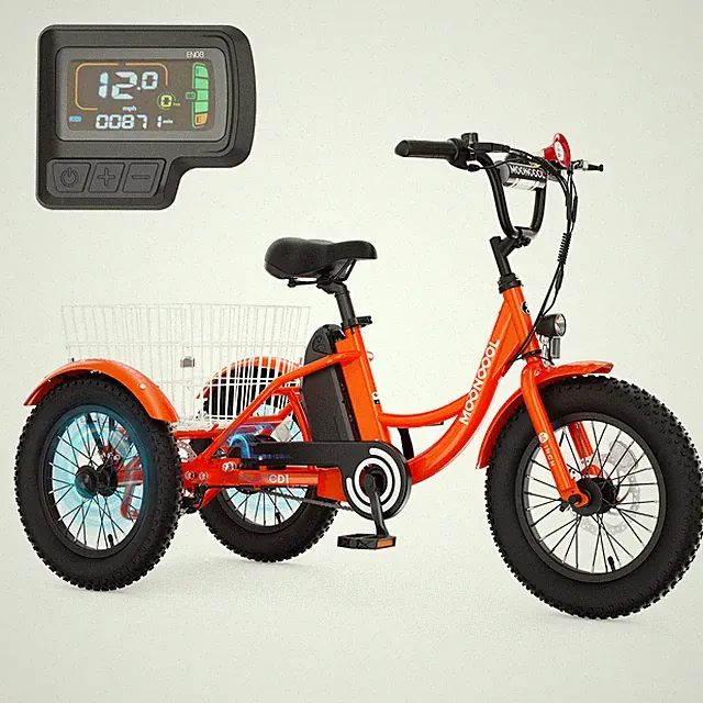 MOONCOOL Electric Tricycle for Youth 16IN 250W Aluminum Electric Tricycle Etrike